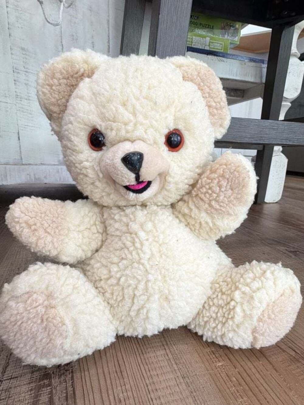 Vintage 1986 Russ Berrie Full Snuggle Bear Hand PUPPET Promo Toy
